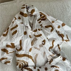 billy j boutique button down & shorts set